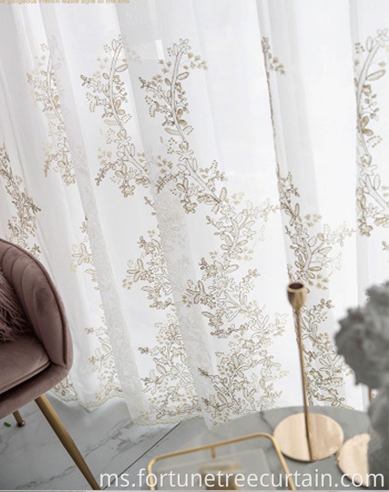 Hand-made Embroidery Lace Curtain